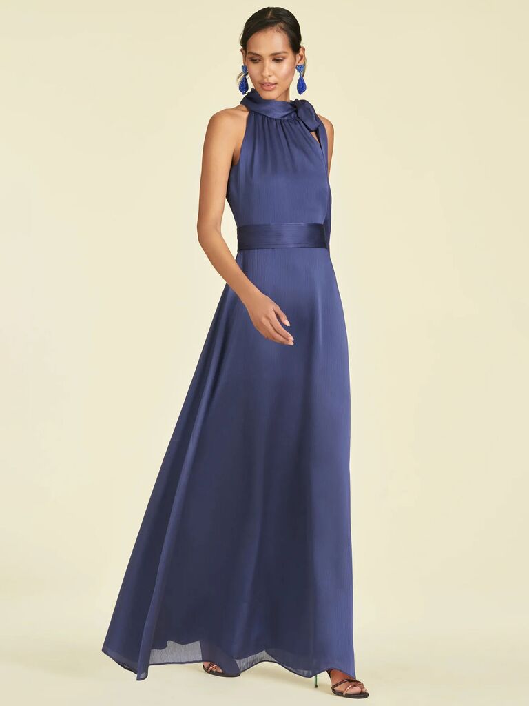 Sachin & Babi modern fall bridesmaid dress in deep cobalt 