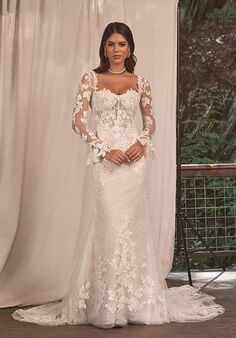 Lillian West 66292 Fit-and-Flare Wedding Dress