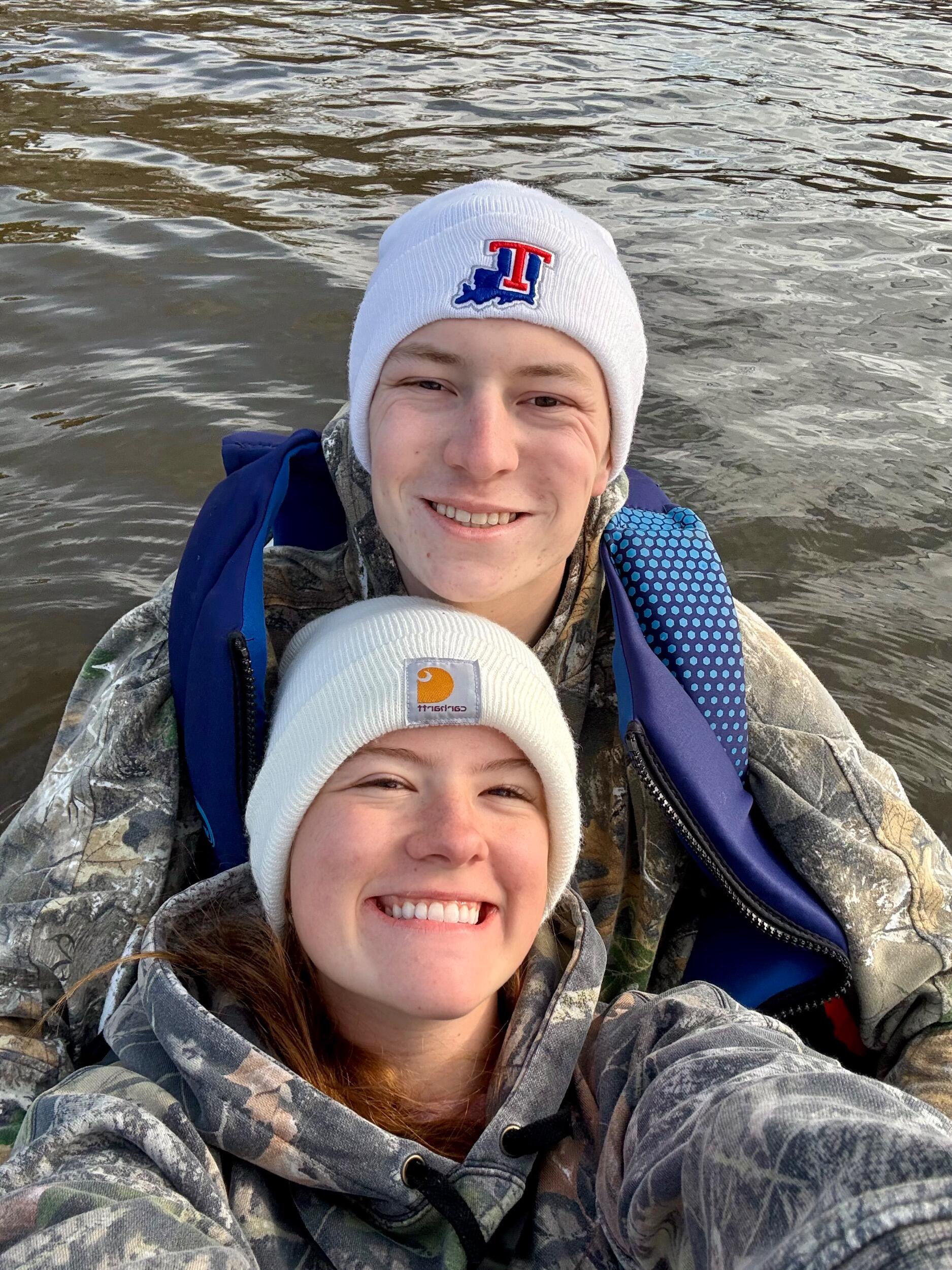 Took Beau's kayak out for a picnic on the lake