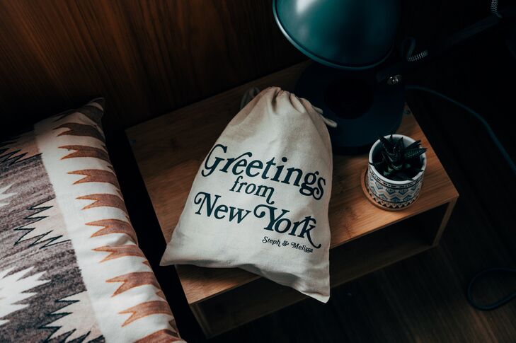 Custom, Simple Canvas Welcome Bag for Out of Town Guests in Hotel