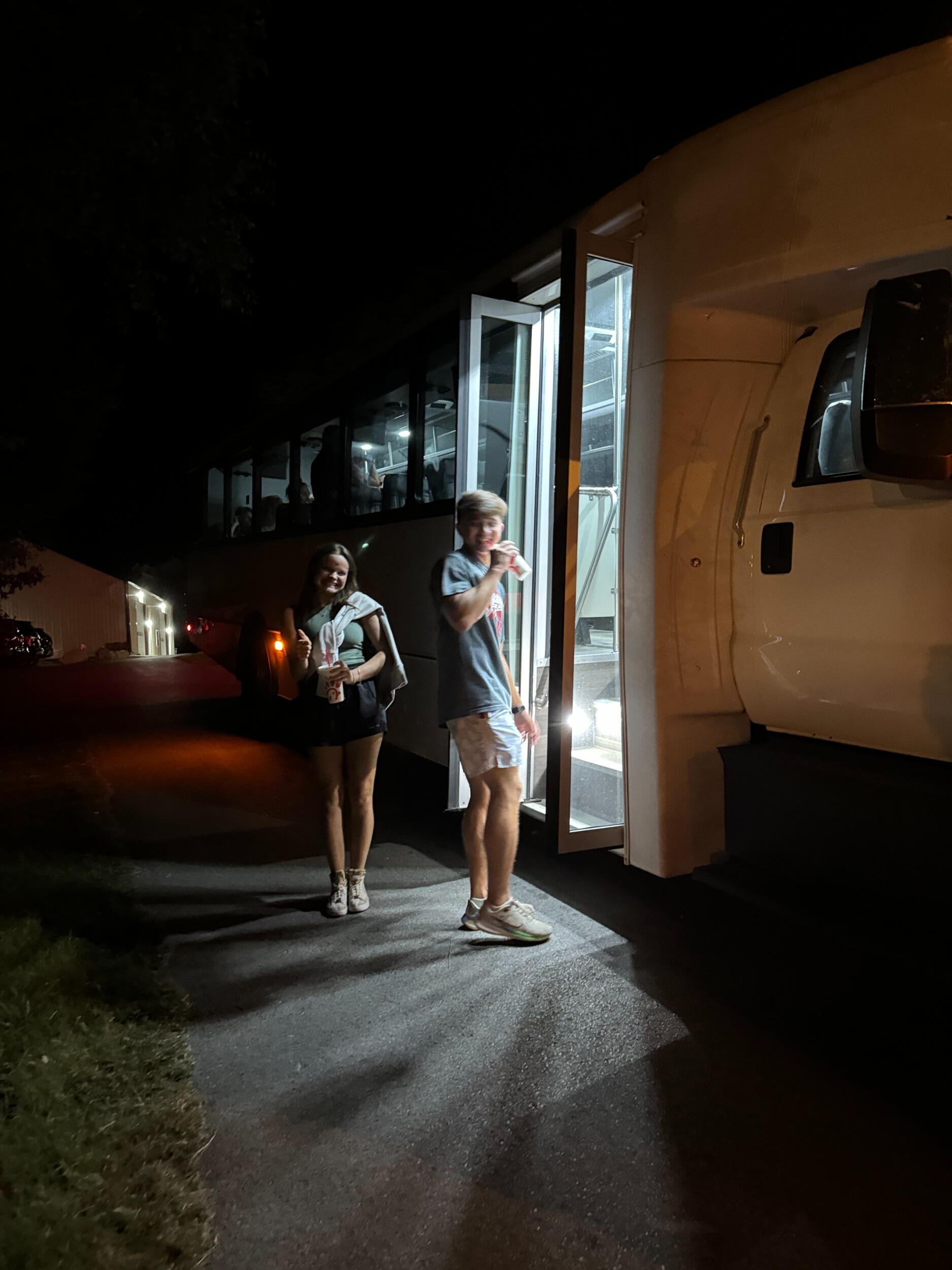The two continue to go on dates every off day of kamp and every Saturday morning. On July 30th the two officially become boyfriend and girlfriend. In true Kamp fashion, they get back from their date and immediately hop on a Kamp party bus... It didn't take long for everyone to pick up on their giddiness and guess what took place!
