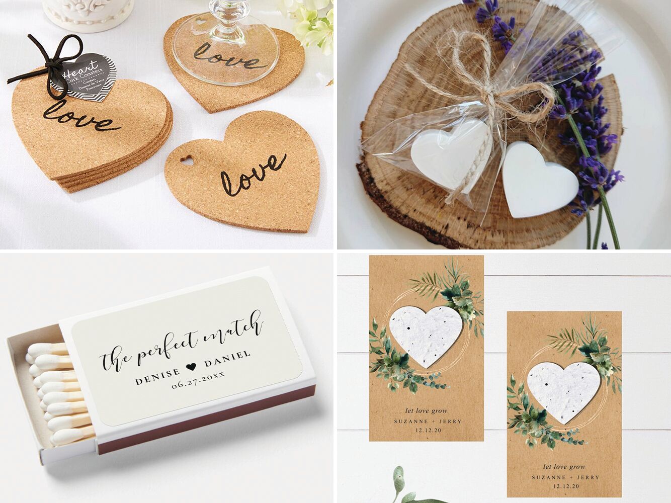 Details And Gifts For Weddings Natural Wood Coasters Set Of 4 Coasters  Presented With Rustic Rope Unique Gifts Practical Novelty - Party Favors -  AliExpress