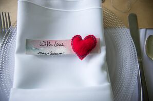 Felt Heart Wedding Favor
