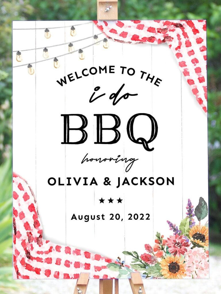 Custom I Do BBQ sign from Etsy. 