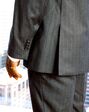 Tie Bar The Lakeshore Wool Chalk Stripe Charcoal Jacket Gray Tuxedo - thumbnail - 3
