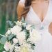 Bride's Bouquet of Eucalyptus and Peonies