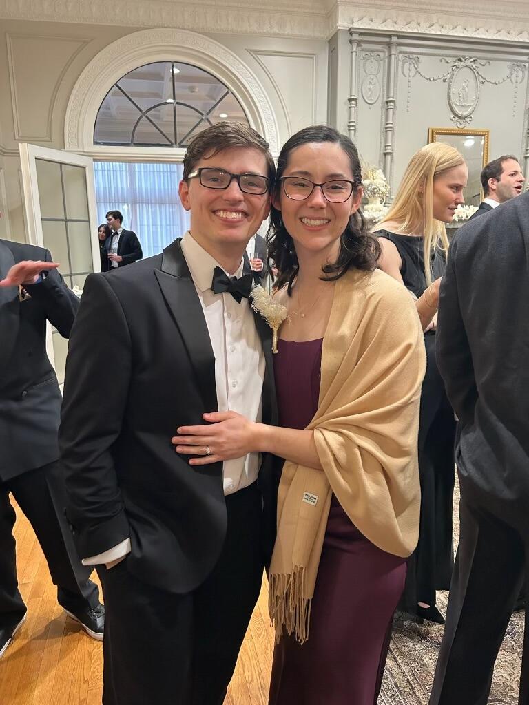 Dressed to the nines at Teddy's brother's wedding