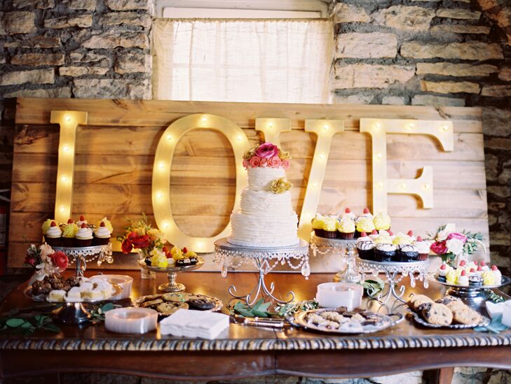 Marquee Lighting Dessert Table Backdrop