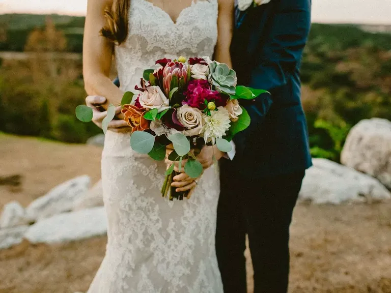 Chic and Modern Tulip Wedding Bouquet