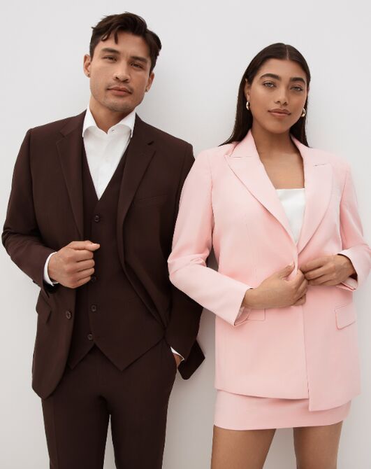 Suit Shop Men's Brown Suit Tuxedo - 3