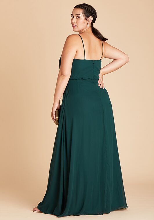 Birdy Grey Gwennie Dress Curve in Emerald V-Neck Bridesmaid Dress - 2