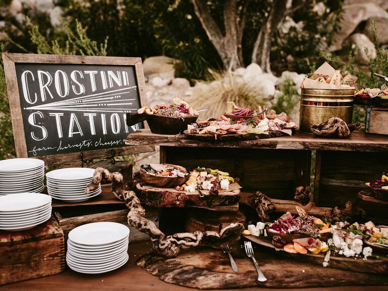 wedding food stations crostini