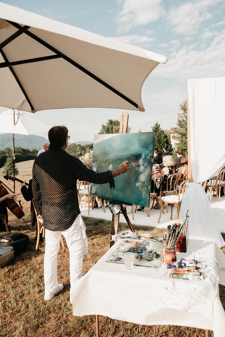 Live Painter for Wedding at Hotel Domestique in Travelers Rest, South Carolina