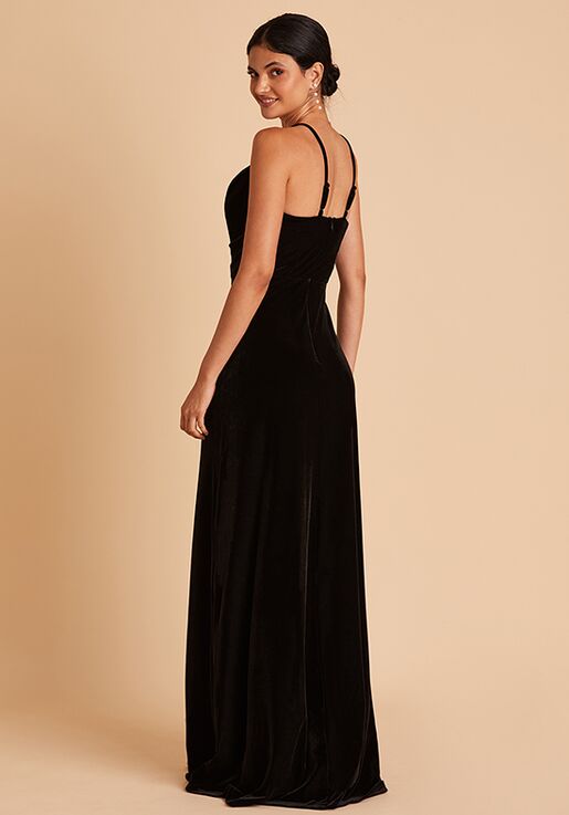 Birdy Grey Ash Dress in Velvet Black Bridesmaid Dress - 2