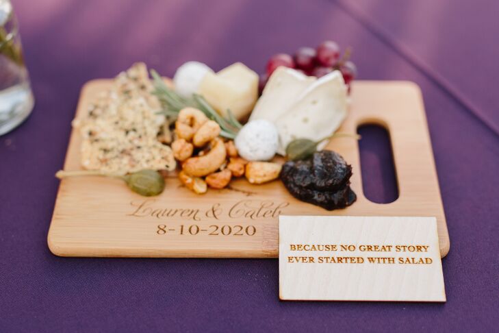 Cheese Board and Wooden Sign at Minimony in Colorado