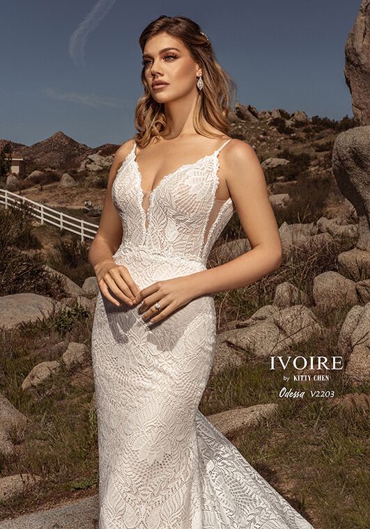 IVOIRE by KITTY CHEN ODESSA, V2203 Sheath Wedding Dress - 3