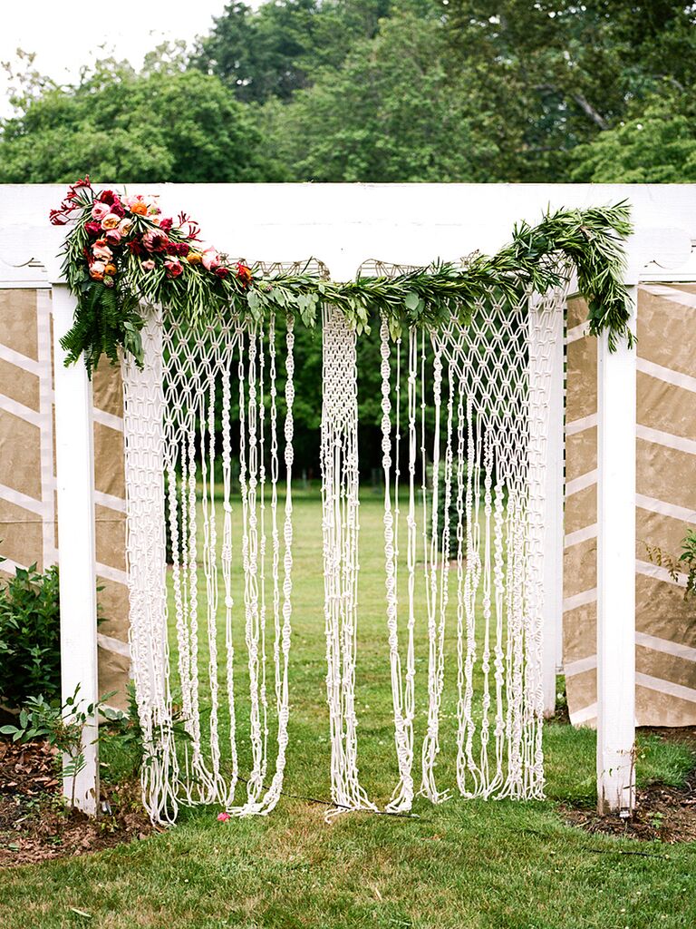 Macrame ceremony backdrop