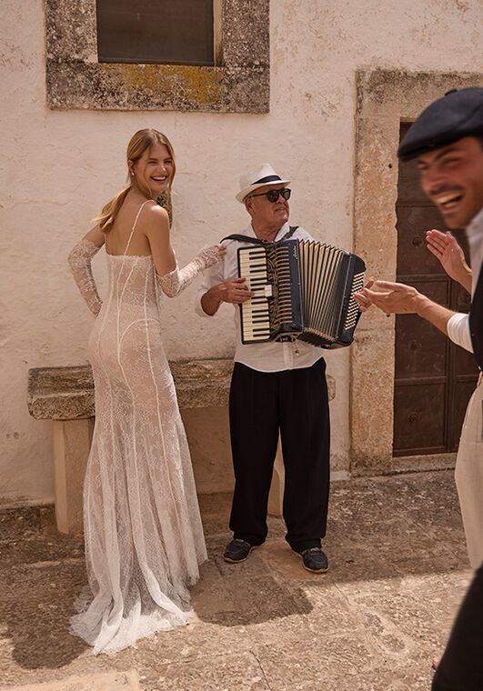 Dance of Puglia by LOVE by Ricca Sposa 25-010(2) Savina Mermaid and Trumpet Wedding Dress - 2