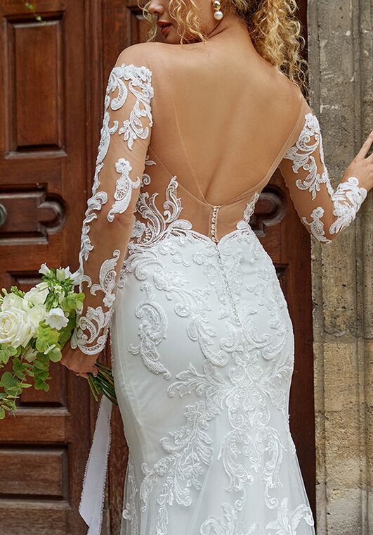 Essense of Australia D3961 Fit-and-Flare Wedding Dress - 5