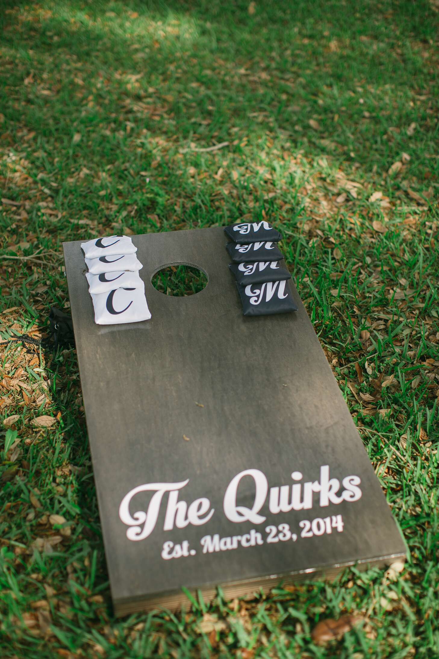 WEDDING BOW w/ Personalized Text CORNHOLE BOARD WRAP Bride Groom GIFT SET 