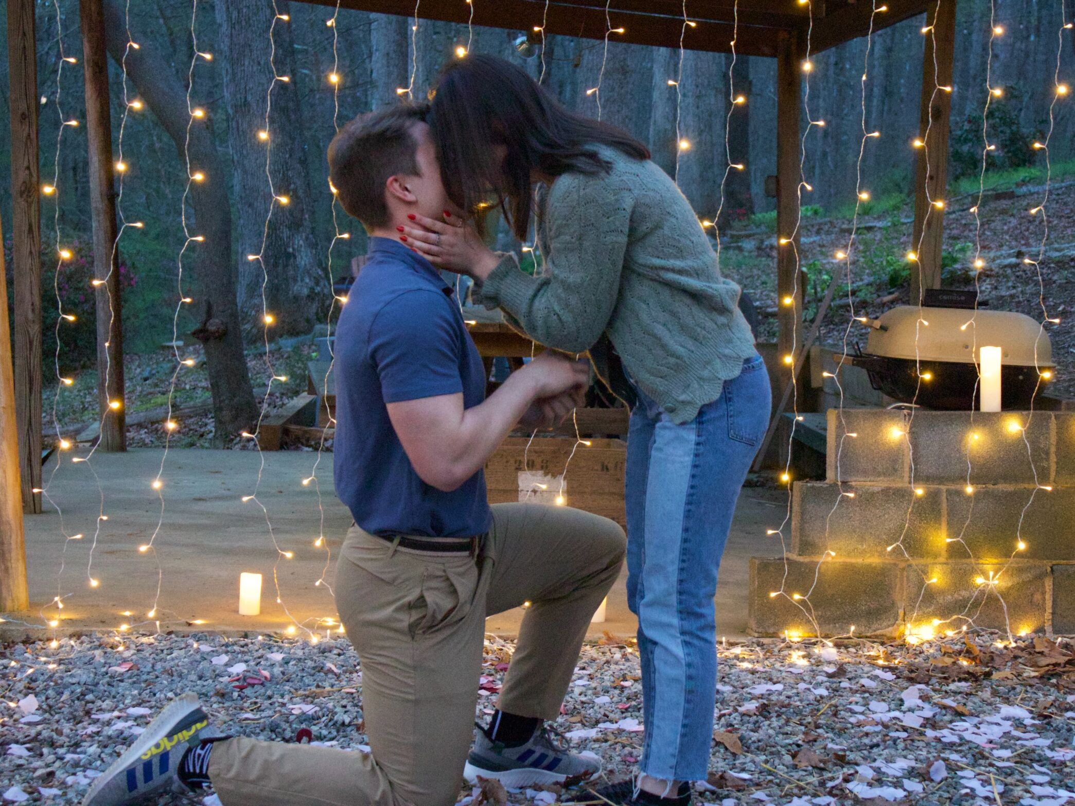 Picture of The two got engaged!