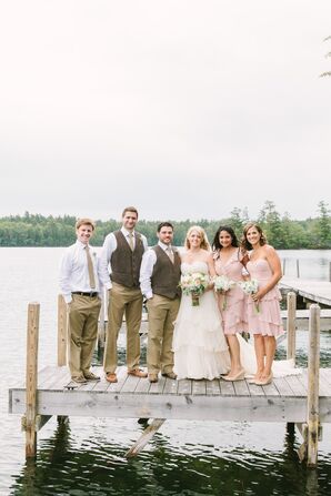 Alissa and Greg with their Bridal Party