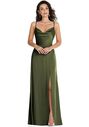 Dessy Group Cowl-Neck A-Line Maxi Dress with Adjustable Straps - TH098 Bridesmaid Dress - thumbnail - 1