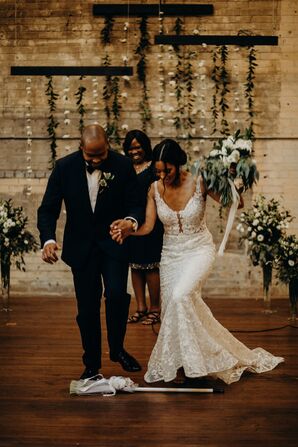 Ceremony at Urban Warehouse Wedding in Detroit, Michigan