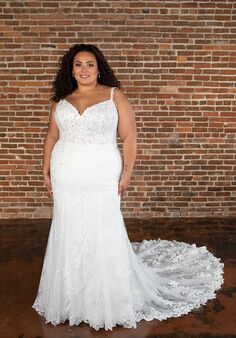 Essense of Australia D3695 plus Fit-and-Flare Wedding Dress