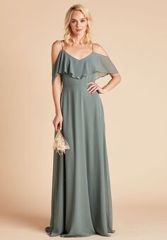 Birdy Grey Jane Convertible Dress in Sea Glass V-Neck Bridesmaid Dress