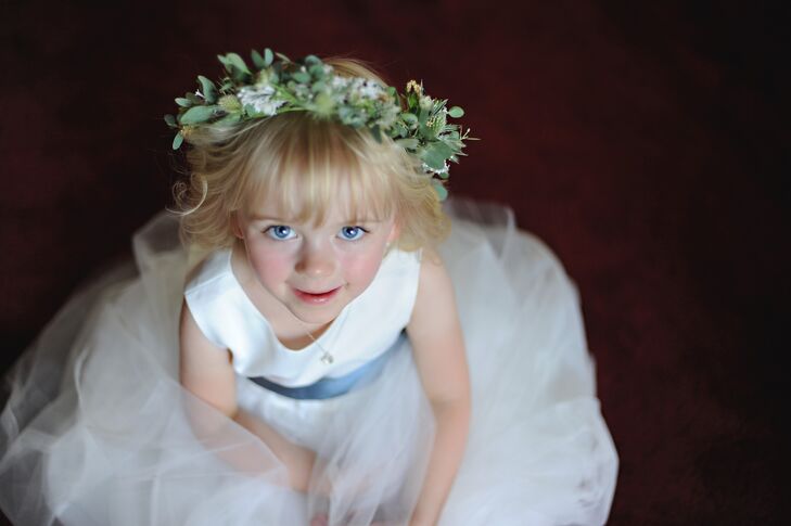 Flower Girl With a Thistle Flower Crown