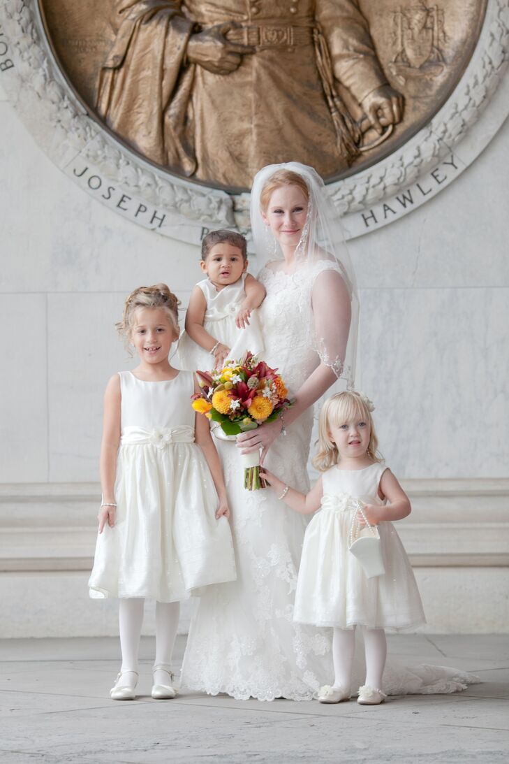 Sara and her Three Flower Girls