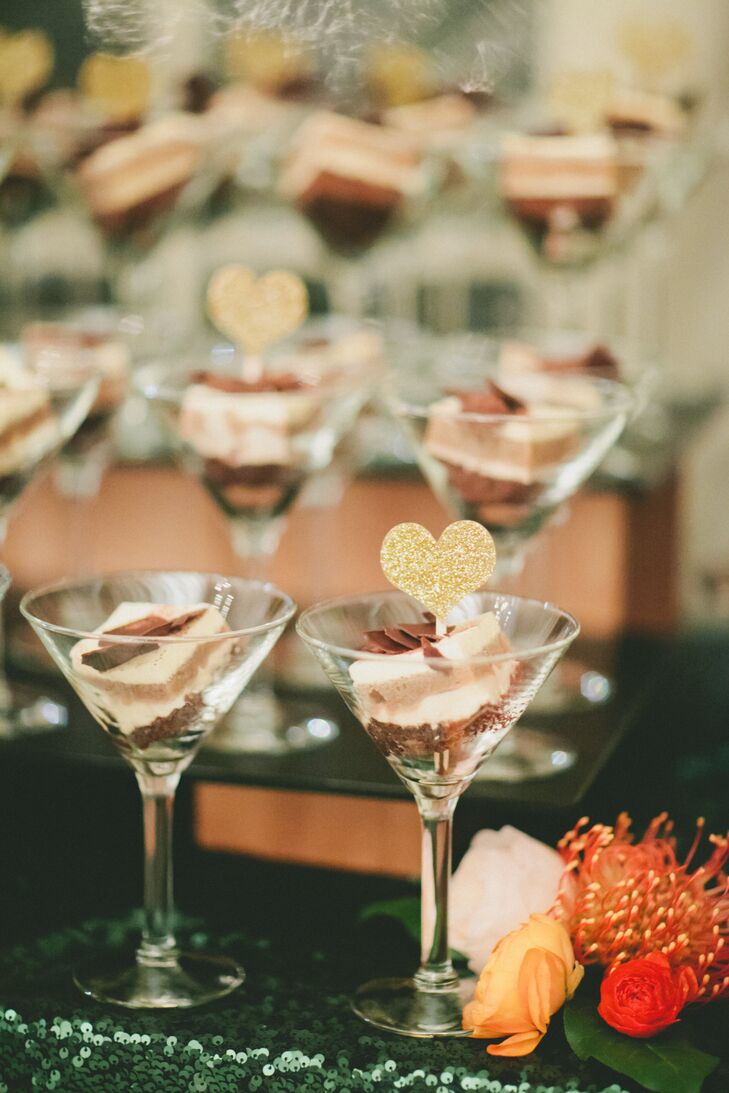 In addition to cake, Kendrick and Aron had a dessert bar set up with tiramisu, miniature cupcakes and cookies.