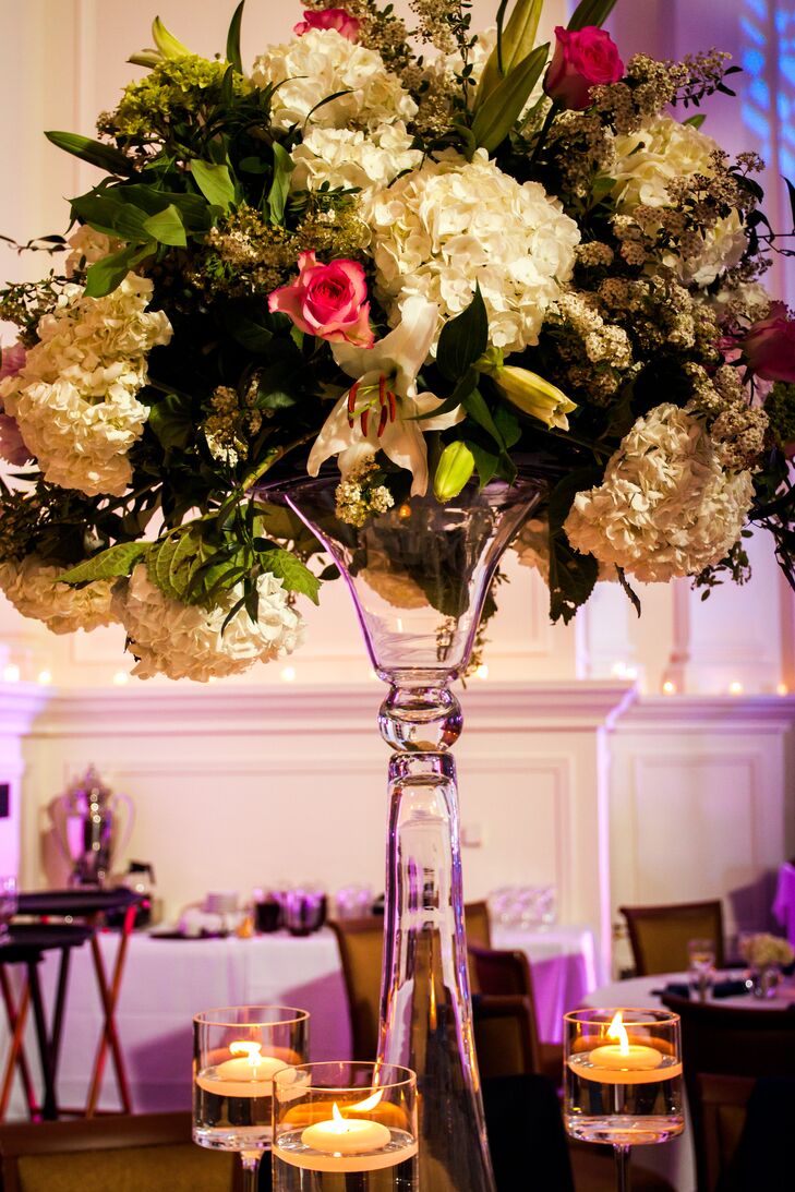 Elegant Lily, Peony, Hydrangea and Rose Centerpieces