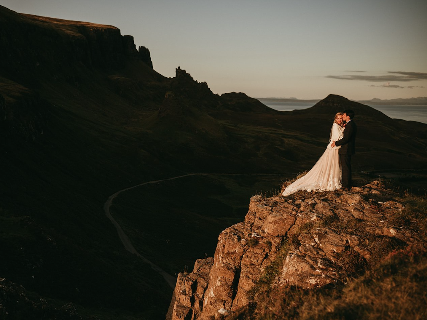 Couple looking over The Isle of Skye