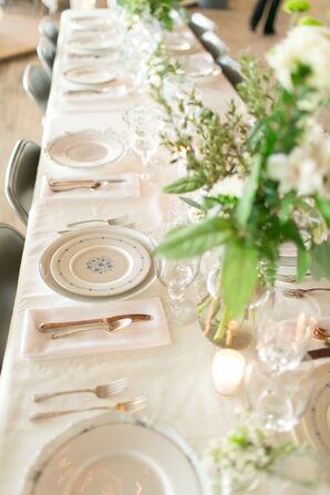 Vintage Reception China on Natural Dining Table