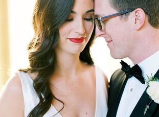 Lauren Lamb (24 and a law student) and Joseph (Joe) Kiefner (24 and a petroleum engineer) got married in December, but they steered clear of red and g