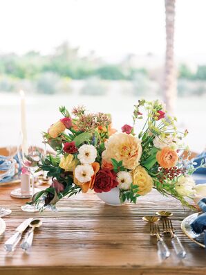 Vibrant Flower Arrangement for Wedding in Coachella, California