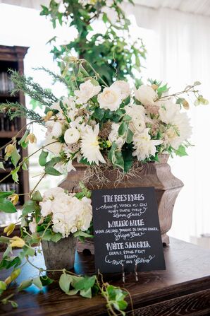 Black-and-White Cocktail Chalkboard Sign