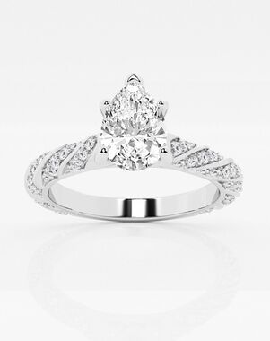 Grown Brilliance Pear Cut Engagement Ring