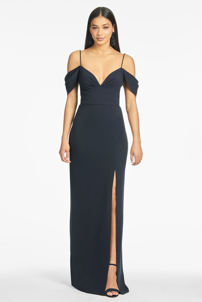 Sachin & Babi black maxi wedding guest dress. 