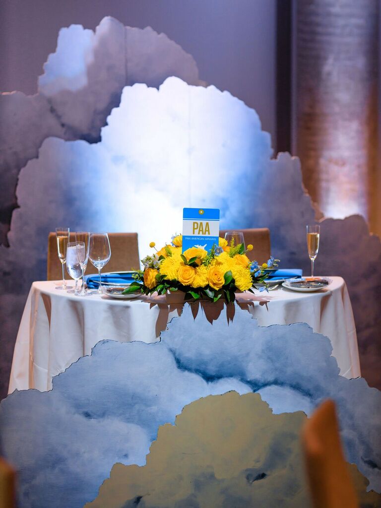 unique wedding table number idea for travel themed wedding