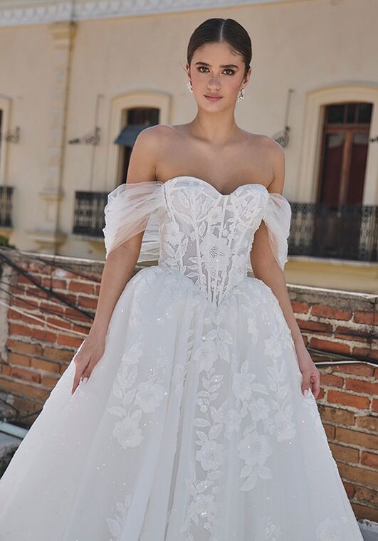 L'amour by Calla Blanche LA25253 Annelia Ball Gown Wedding Dress - 3