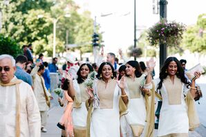 Wedding Party Makes Traditional Indian Ceremony Entrance