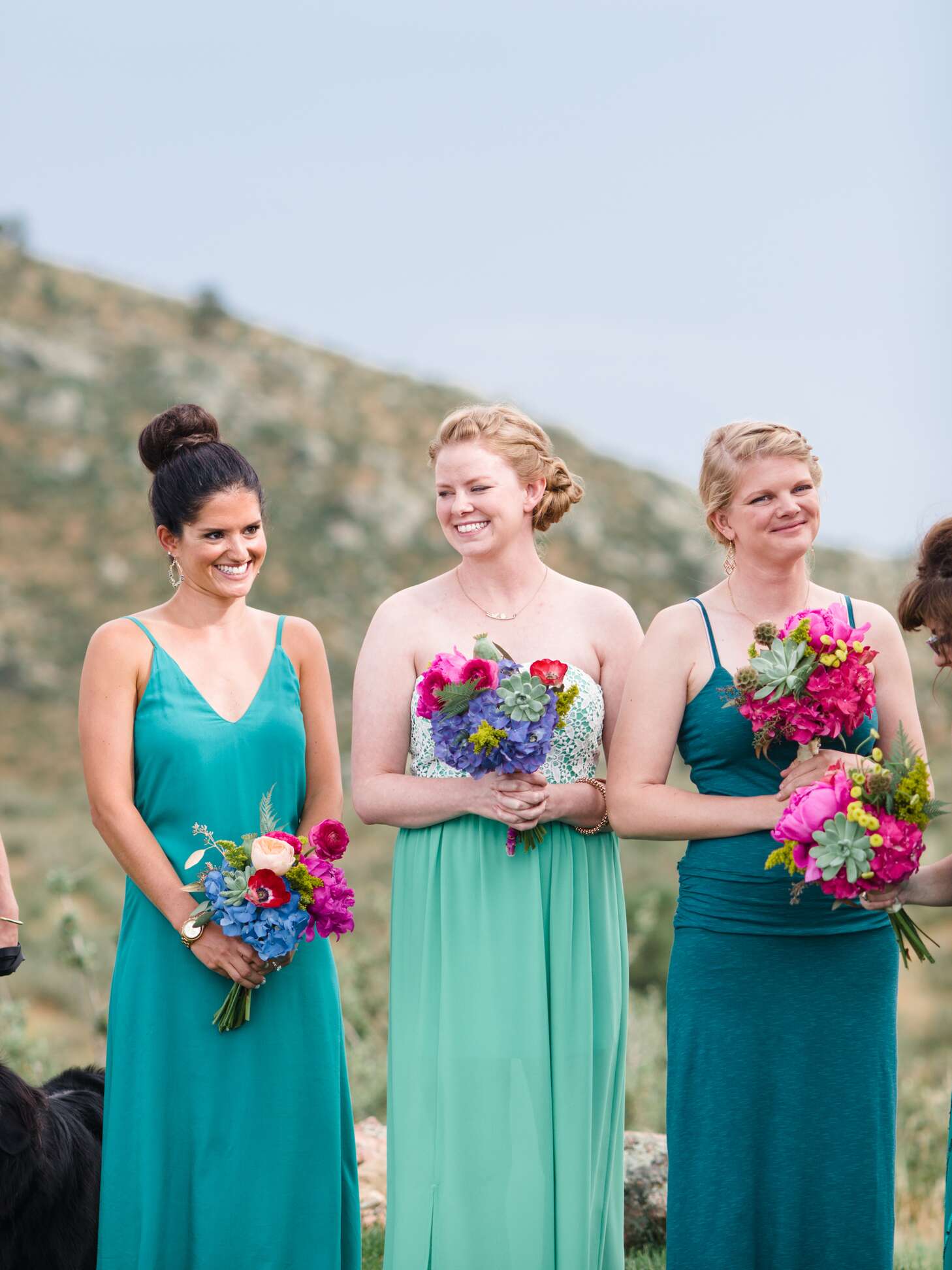 Turquoise Floor-Length Bridesmaid Dresses