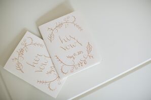 Whimsical Gold Vow Books