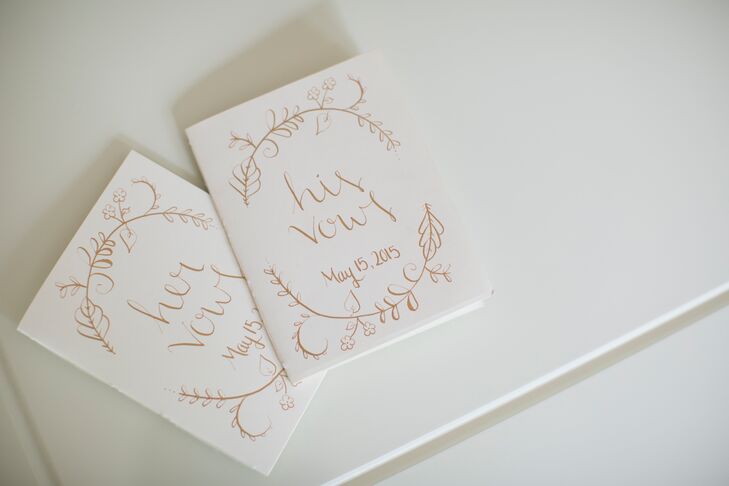 Whimsical Gold Vow Books