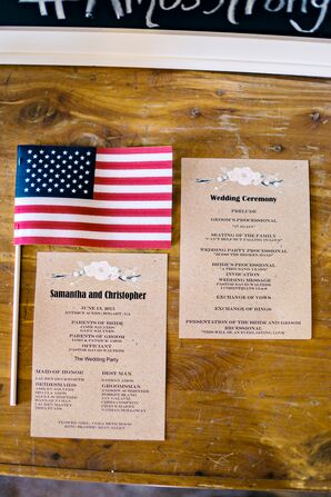 Rustic Kraft Paper Ceremony Programs