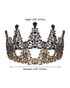 AW Bridal AW BRIDAL Baroque Crowns for Women Queen Crown Gothic Tiara Crystal Crown for Women Princess Tiara for Girls Vintage Tiara for Wedding Crown for Brides (Black) Black Tiara - thumbnail - 4