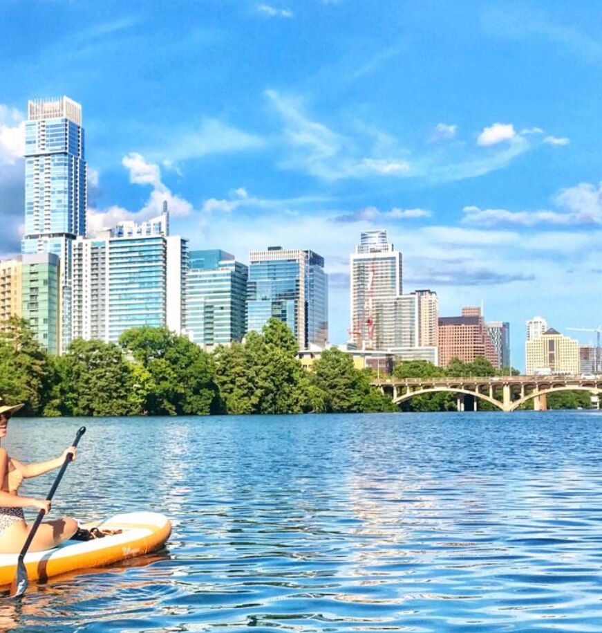 Picture of Paddleboard On Lake Austin